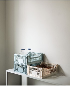 Panier Colour Crate M | Arctic Blue - Hay