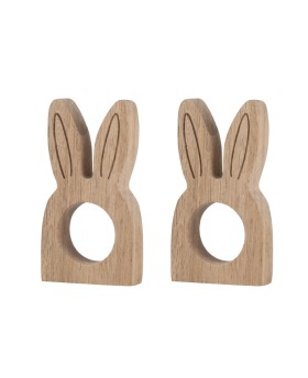 Wooden Bunny | Set de 2 -...
