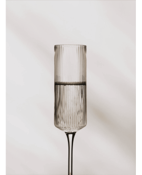 Verre |Flûtes à champagne| Ripple clear | Set de 2 - Ferm Living