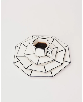 Tasse à expresso avec soucoupe | Carte Blanche - Serax