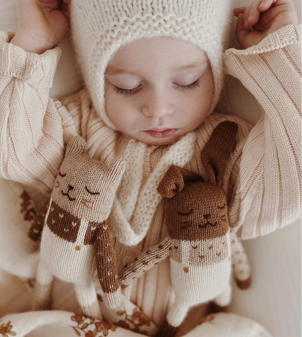 Accessoires - Doudou Lapin | salopette écru - Main Sauvage