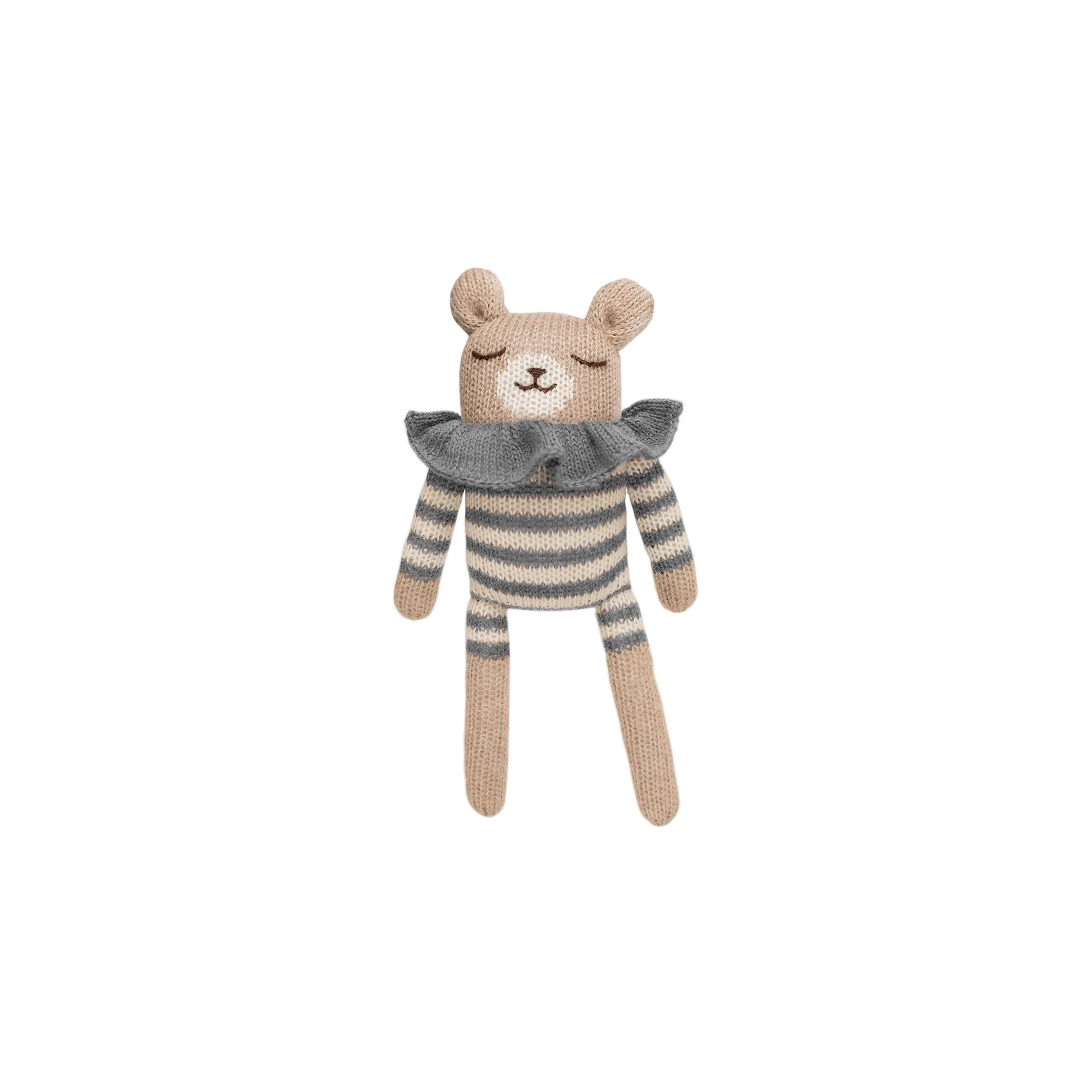 Accessoires - Doudou Ourson | combishort rayé ardoise - Main Sauvage