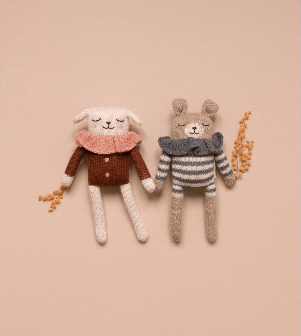 Accessoires - Doudou Ourson | combishort rayé ardoise - Main Sauvage