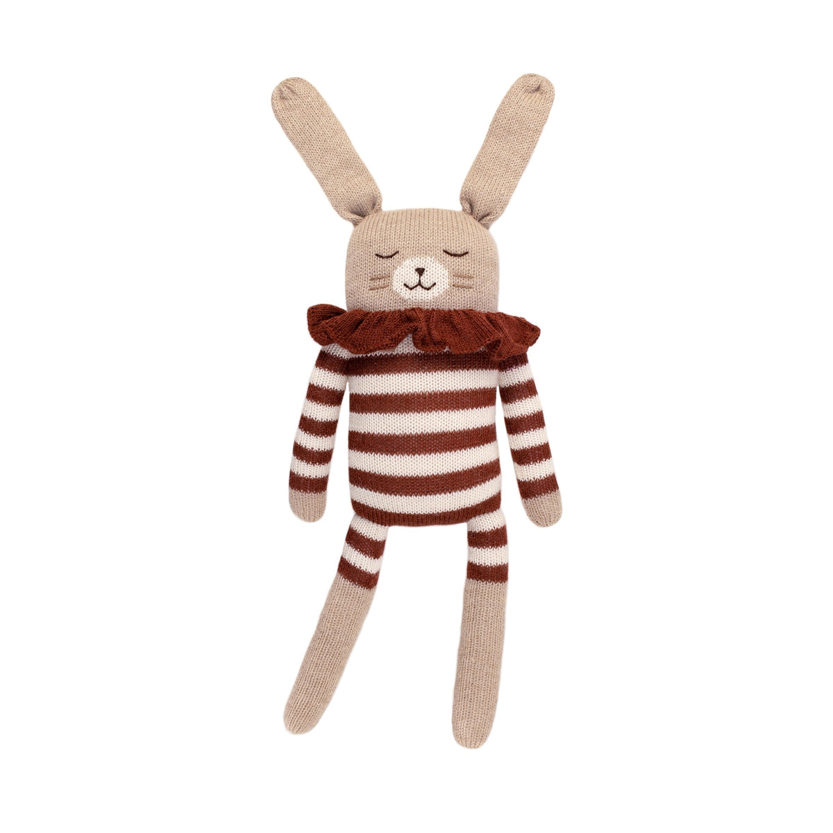 Accessoires - Grand Doudou Lapin | combishort rayé sienne - Main Sauvage