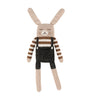 Accessoires - Grand Doudou Lapin | salopette noire - Main Sauvage