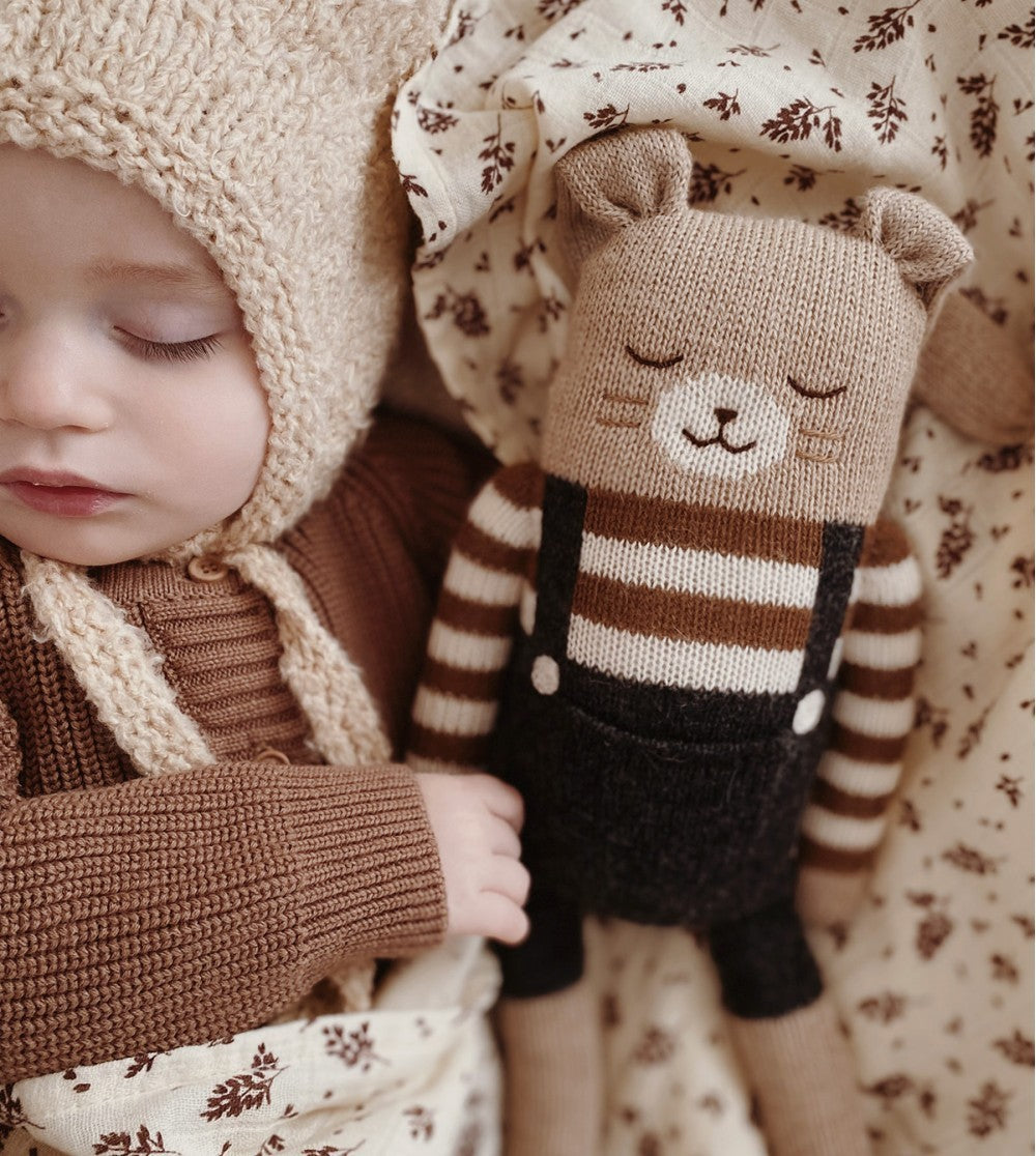Accessoires - Grand Doudou Lapin | salopette noire - Main Sauvage