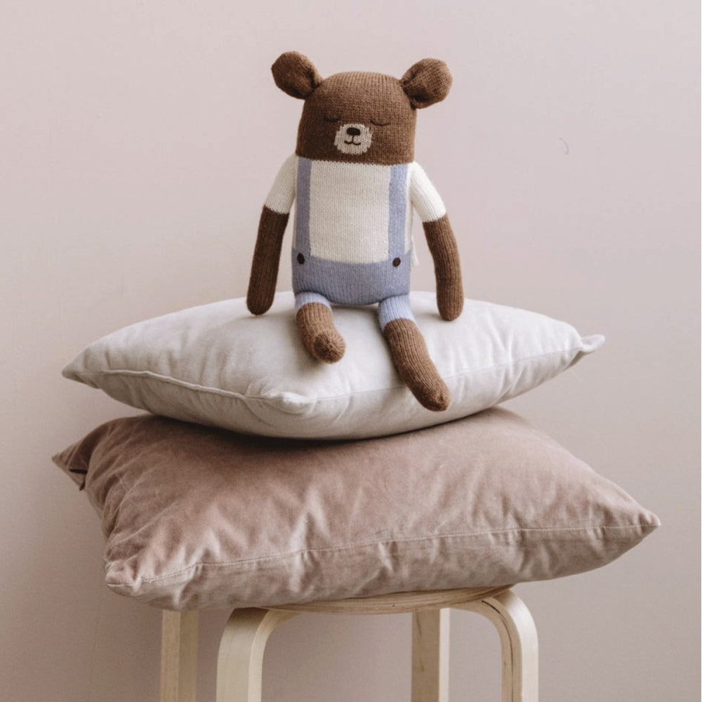 Accessoires - Grand Doudou Ours | Bleu - Main Sauvage