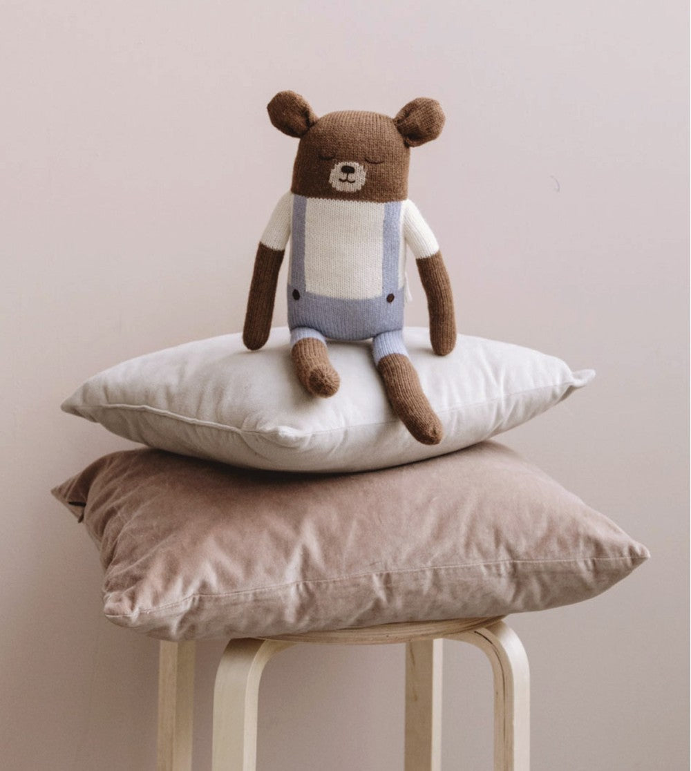 Accessoires - Grand Doudou Ours | Bleu - Main Sauvage
