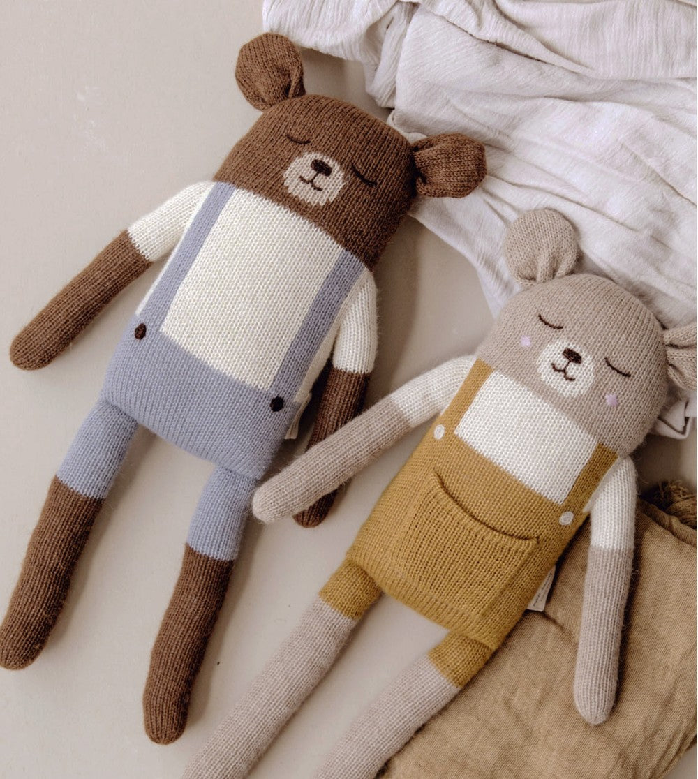Accessoires - Grand Doudou Ours | Bleu - Main Sauvage