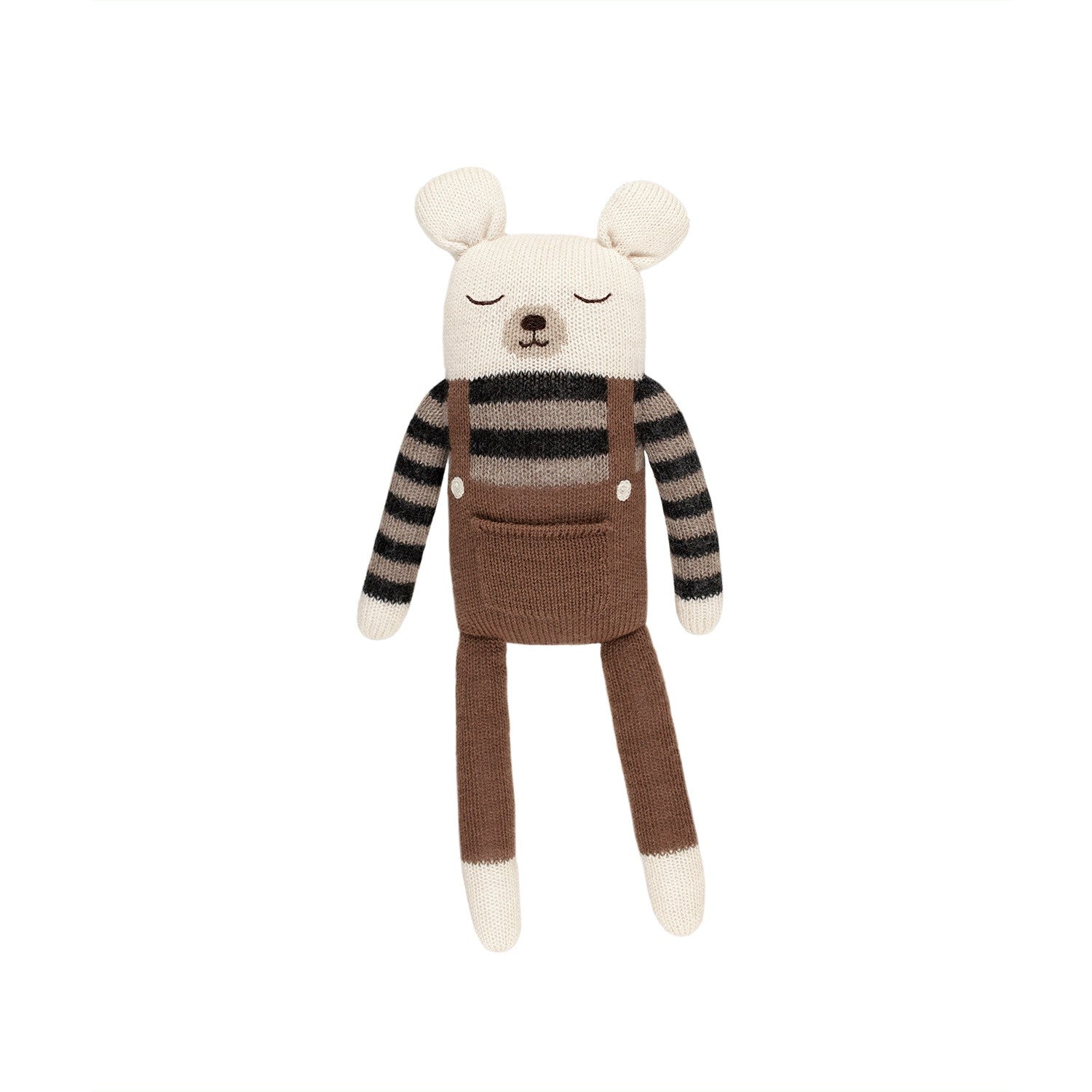 Accessoires - Grand Doudou Ours Polaire | salopette noisette - Main Sauvage