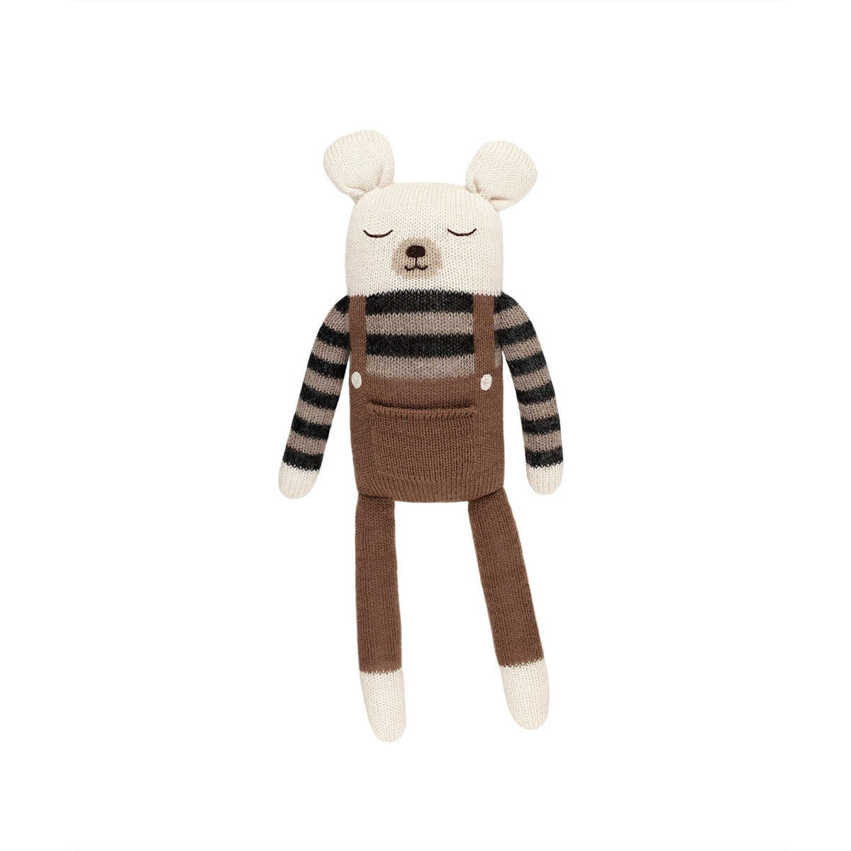 Accessoires - Grand Doudou Ours Polaire | salopette noisette - Main Sauvage