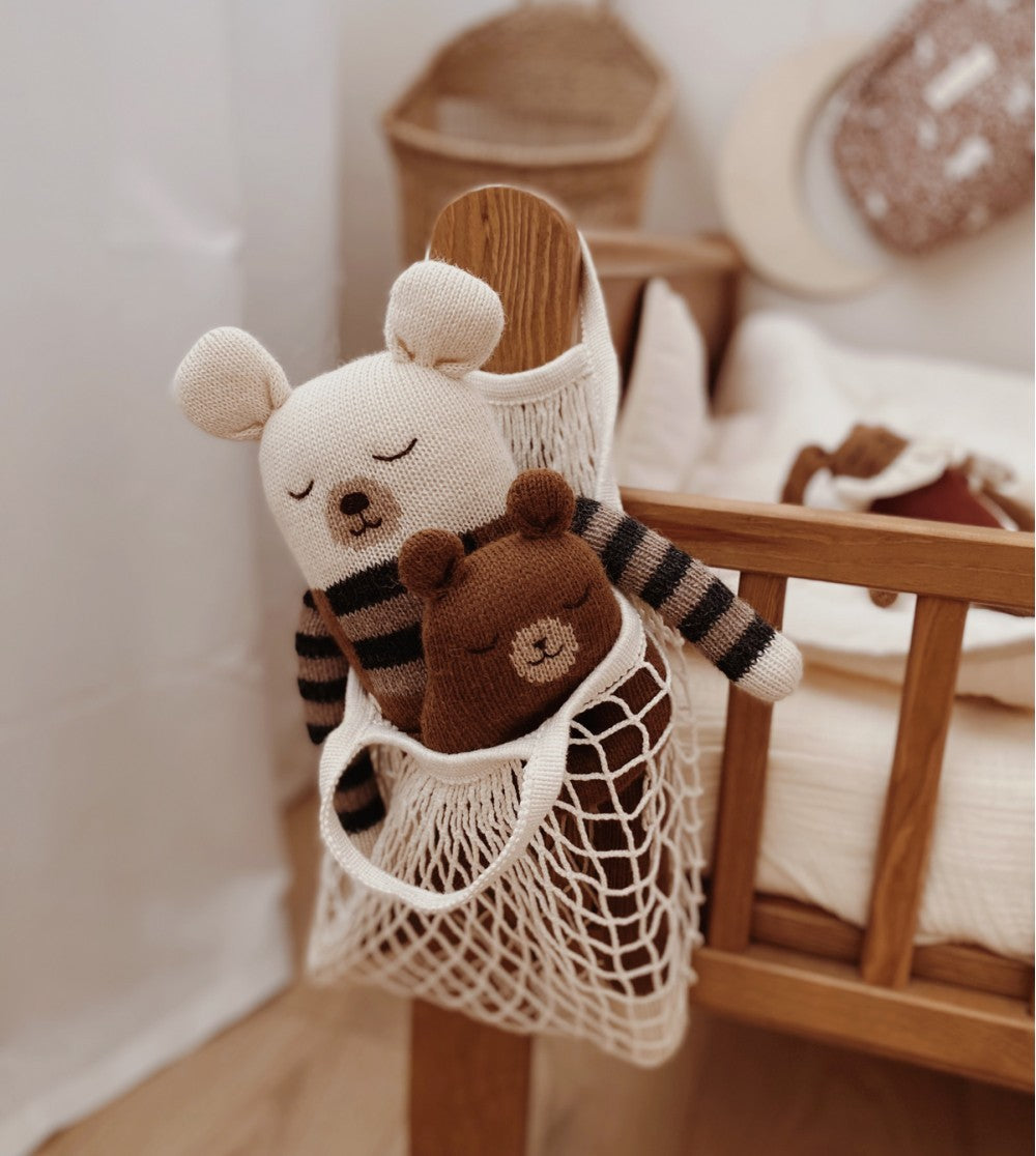 Accessoires - Grand Doudou Ours Polaire | salopette noisette - Main Sauvage