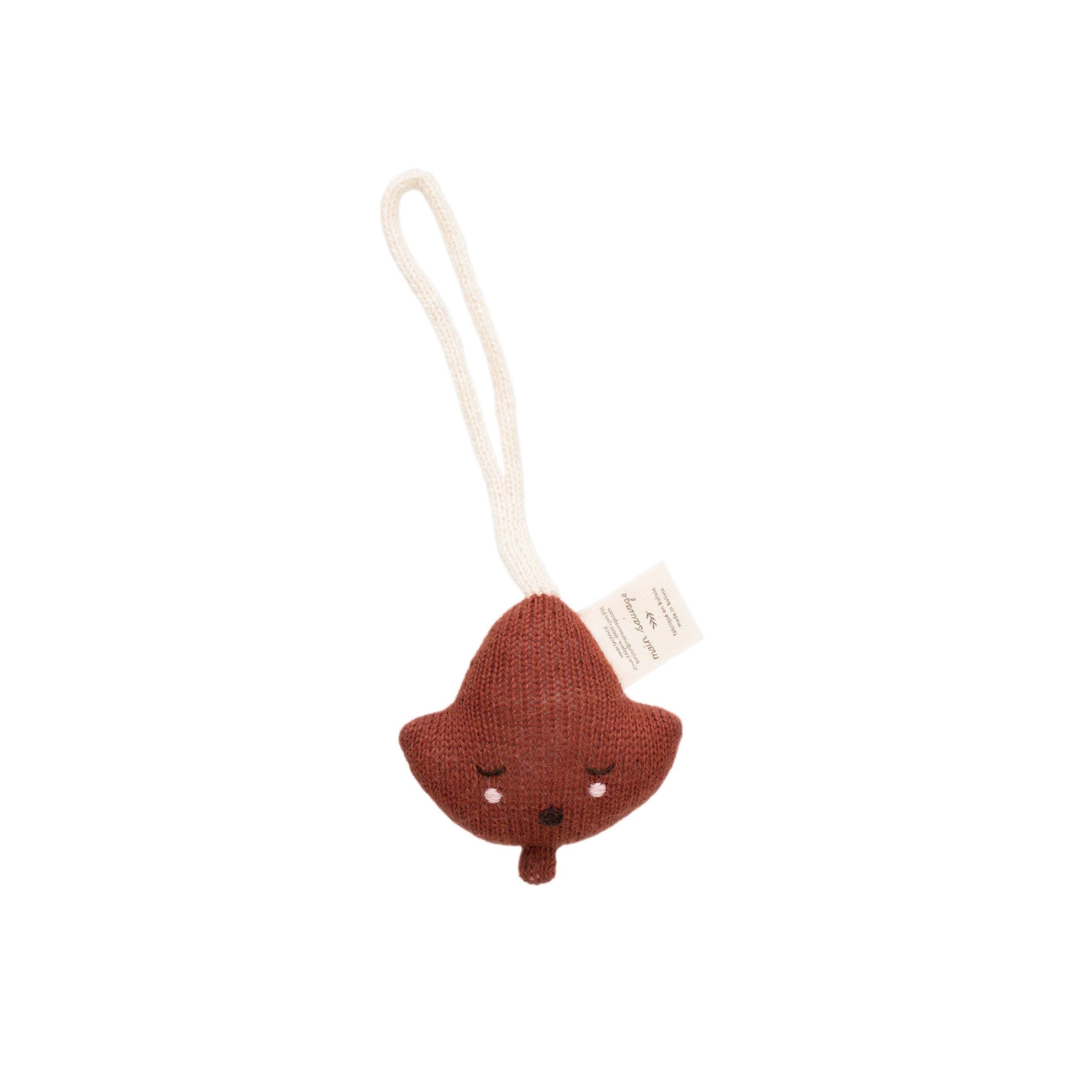 Accessoires - Hochet à suspendre | Feuille Sienne - Main Sauvage