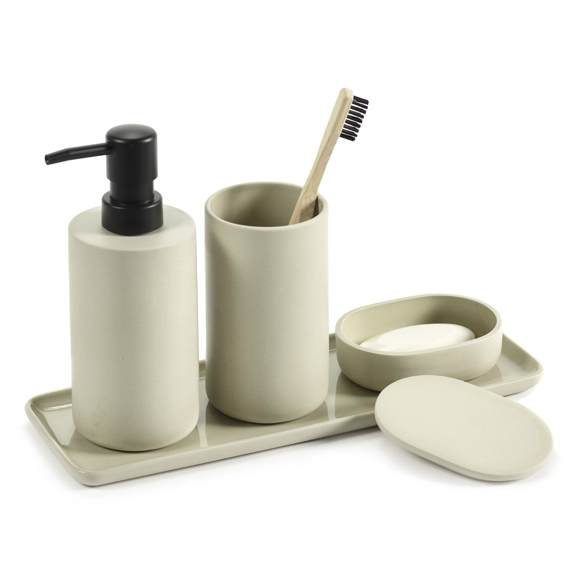 Accessoires salle de bains - Boîte en porcelaine ovale Cose Small - Serax