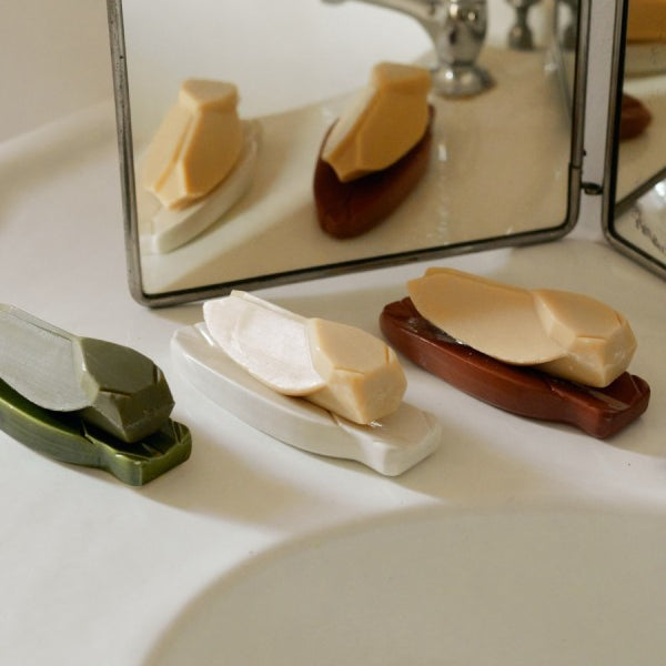 Accessoires salle de bains - Coffret savon & porte savon | Cigale - Monochromic x Fer à Cheval