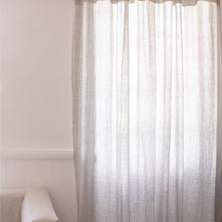 Accessoires salle de bains - Rideau en lin changeant | POLAR3 | Graphite - Bedandphilosophy