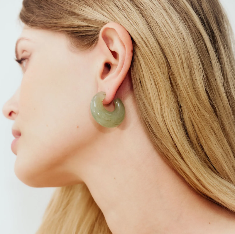 Accueil - Boucle d'oreille | Lune | Jade | Vanessa Baroni