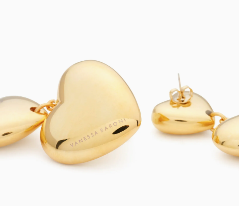 Accueil - Boucle d'Oreille |Triple Cœur | Or | Vanessa Baroni