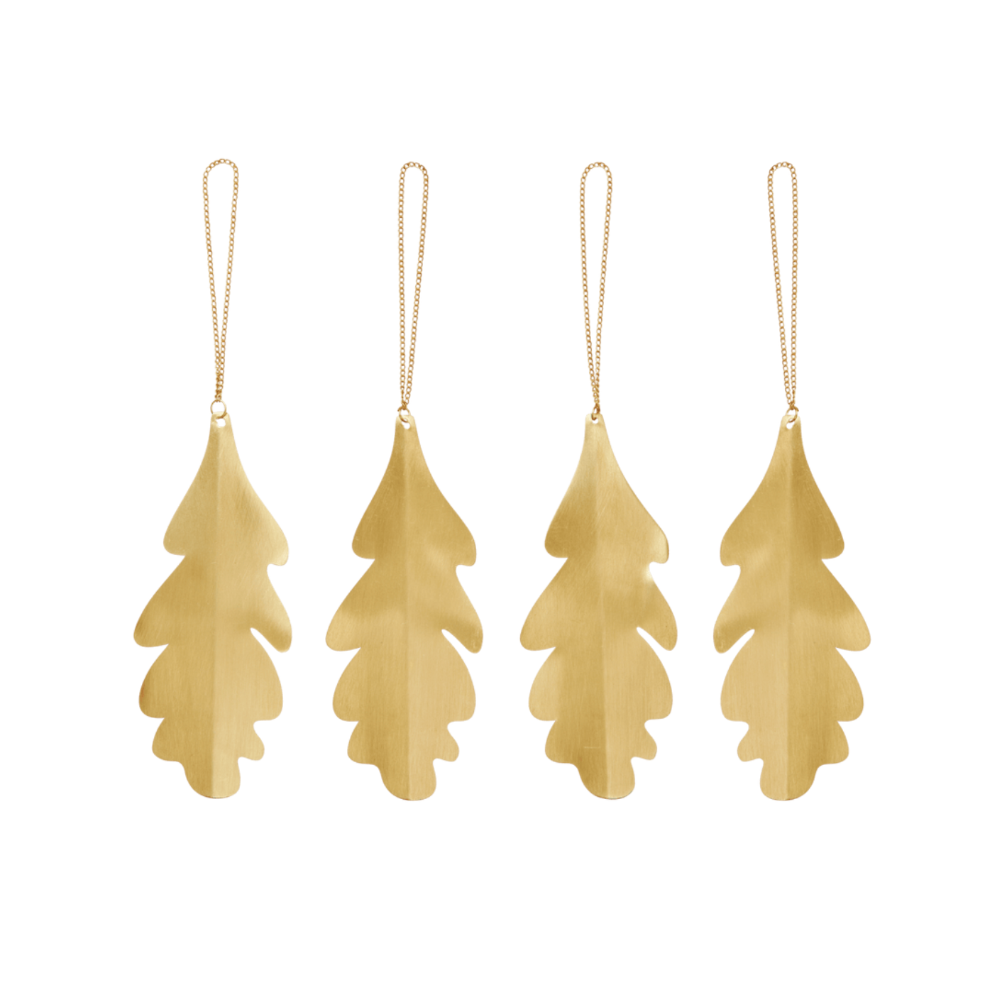 Accueil - Boules en forme de feuille| Oak Leaf Brass Ornaments | Set de 4 | Ferm Living