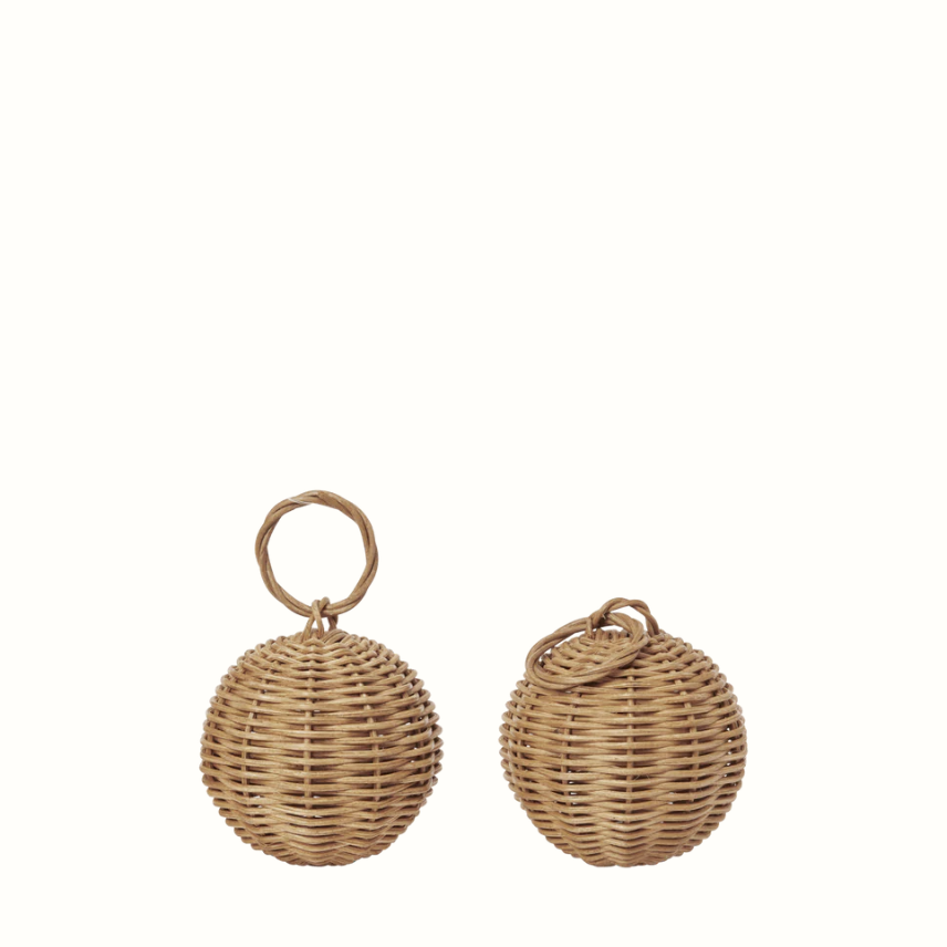 Accueil - Boules tressés|Natural|Set de 2| Ferm Living