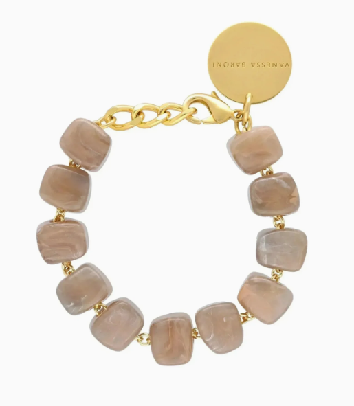 Accueil - Bracelet | Mini Organic Shaped | Biancone Marble | Vanessa Baroni