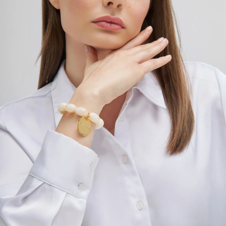 Accueil - Bracelet | Olive Flex | Pearl Marble | Vanessa Baroni