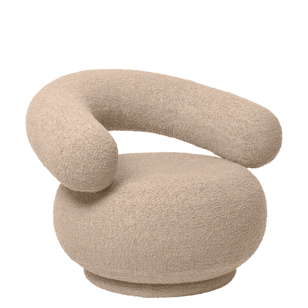 Accueil - Chaise longue | Orbo Lounge Chair | Raw Bouclé - Ferm Living