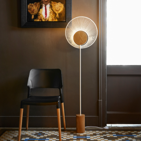 Accueil - Lampadaire | Oyster | Blanc