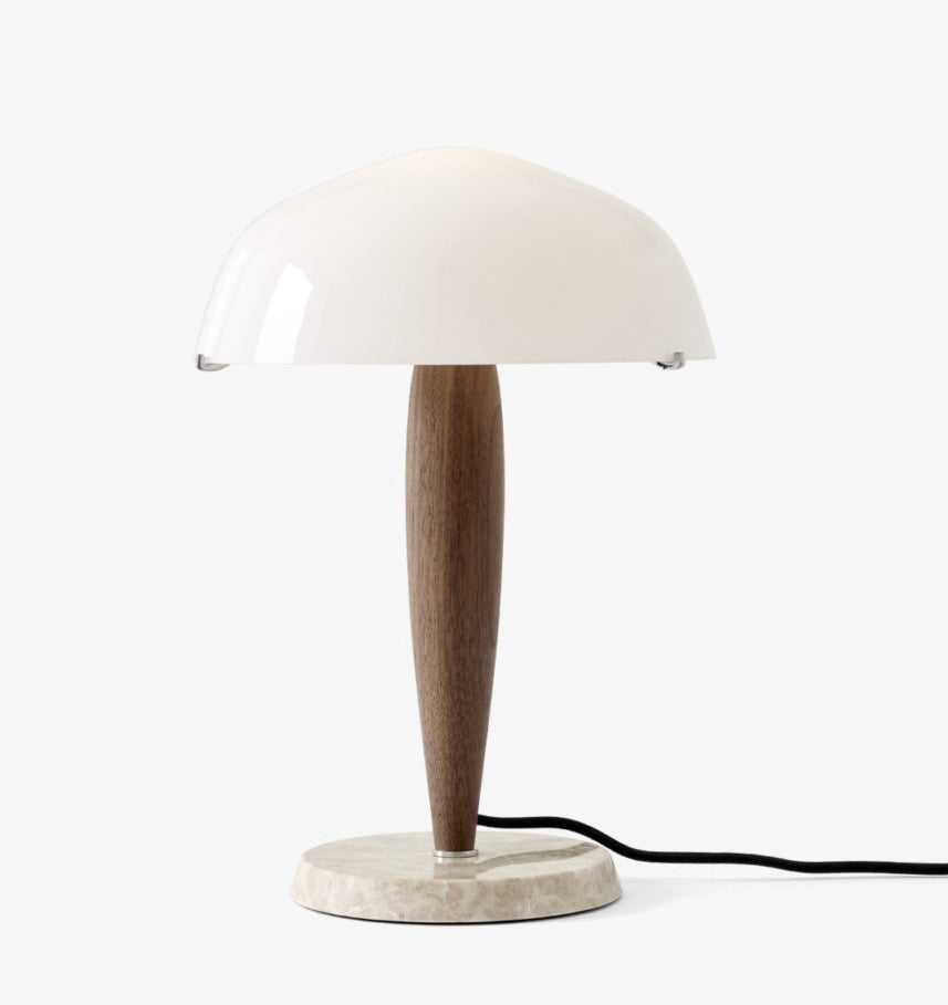 Accueil - Lampe à Poser | Herman | Shy3 |Noyer Marbre | ø 25 cm - & Tradition