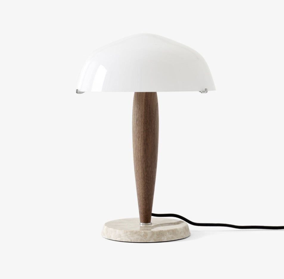 Accueil - Lampe à Poser | Herman | Shy3 |Noyer Marbre | ø 25 cm - & Tradition