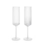Accueil - Verre |Flûtes à champagne| Ripple clear | Set de 2 - Ferm Living