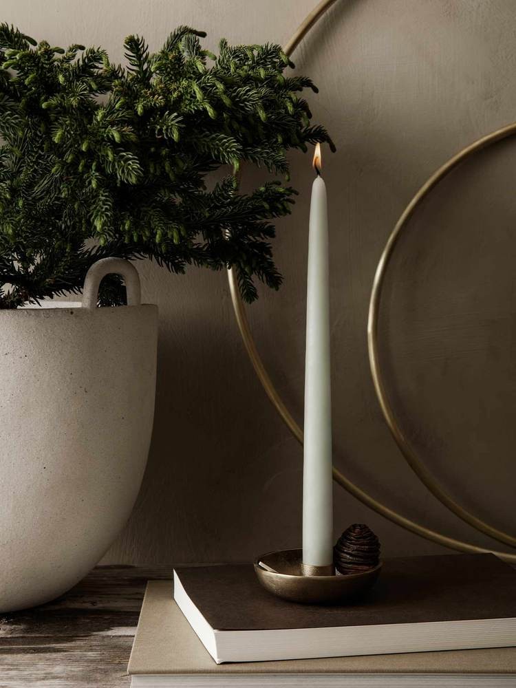 Bougies et bougeoirs - Bougeoir en laiton Bowl Single - Ferm Living