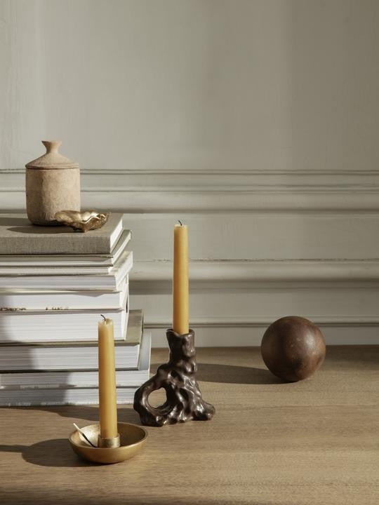 Bougies et bougeoirs - Bougeoir en laiton Bowl Single - Ferm Living