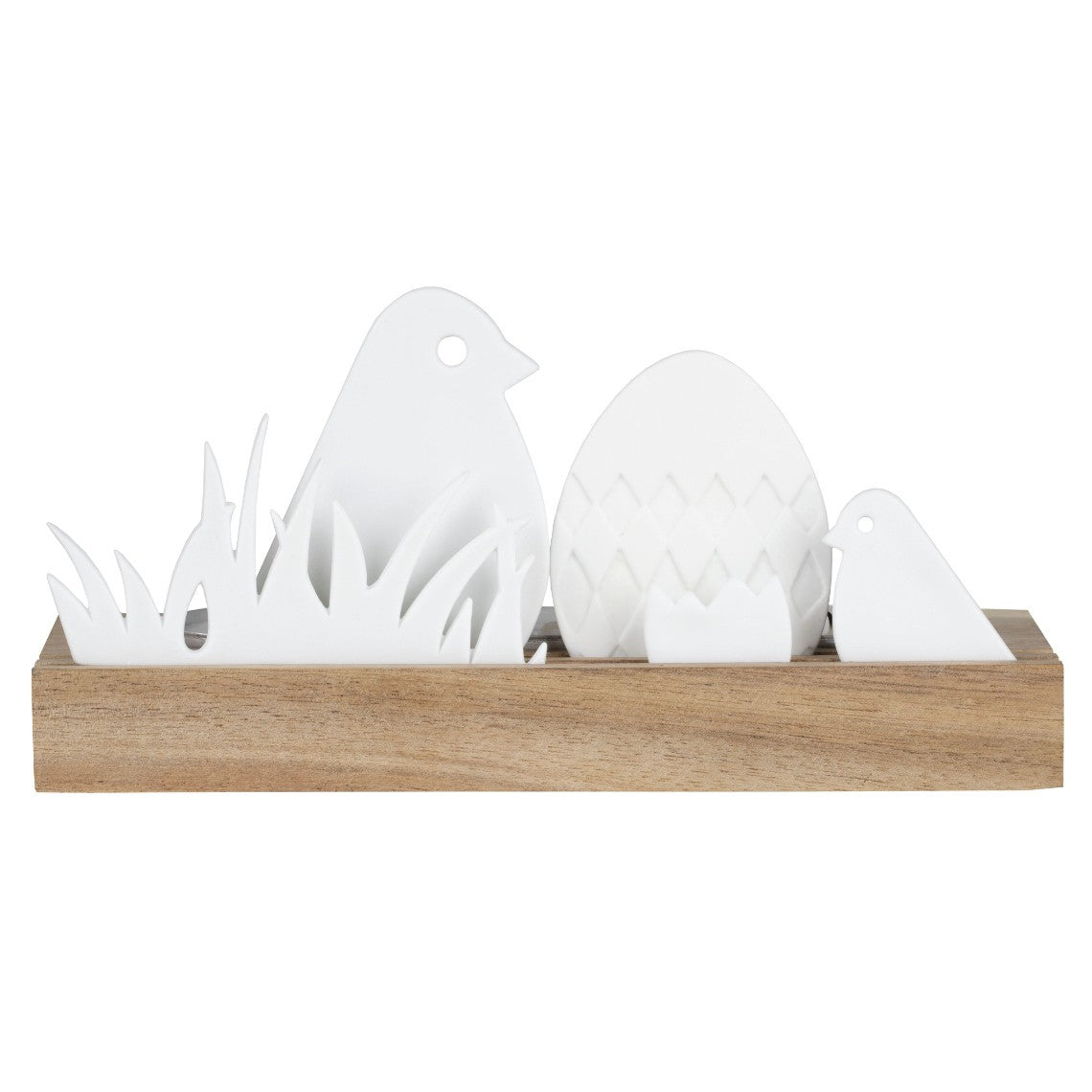 Bougies et bougeoirs - Photophore Œufs de Pâques avec support en bois - Räder