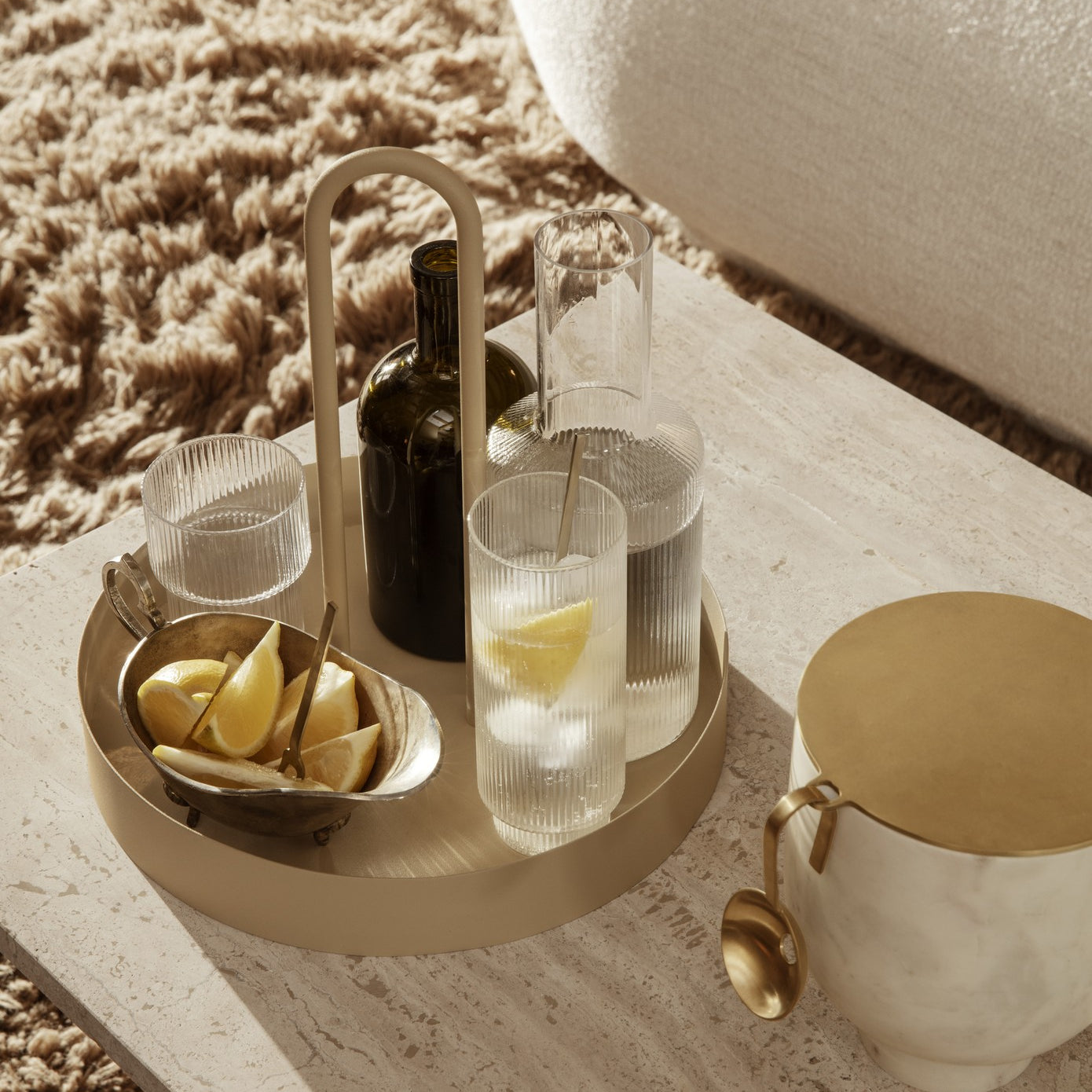 Carafes - Carafe en verre | Ripple | 1L- Ferm Living