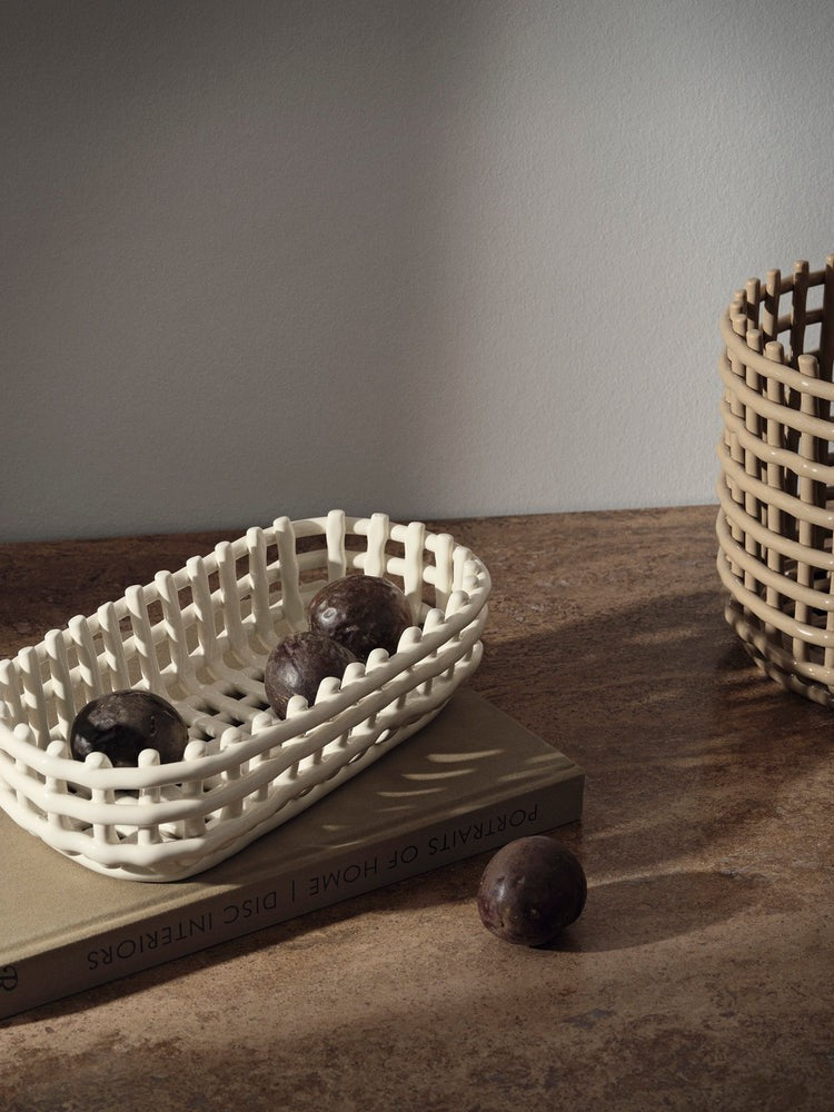 Corbeilles et centres de table - Panier | Ceramic | Ovale - Ferm Living