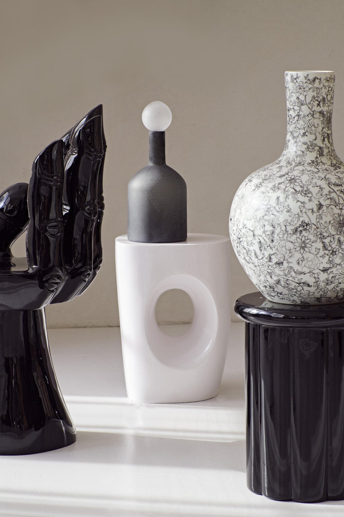 Décoration - Carafe | Bubbles & Bottles | Black & White - Pols Potten