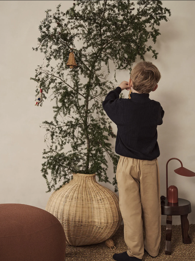 Décoration - Décoration de sapin - Set de 3 cloches en rotin - Ferm Living