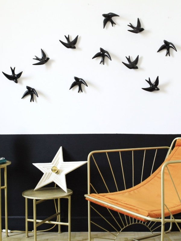 Décoration murale - Hirondelle en céramique | Volage - Monochromic