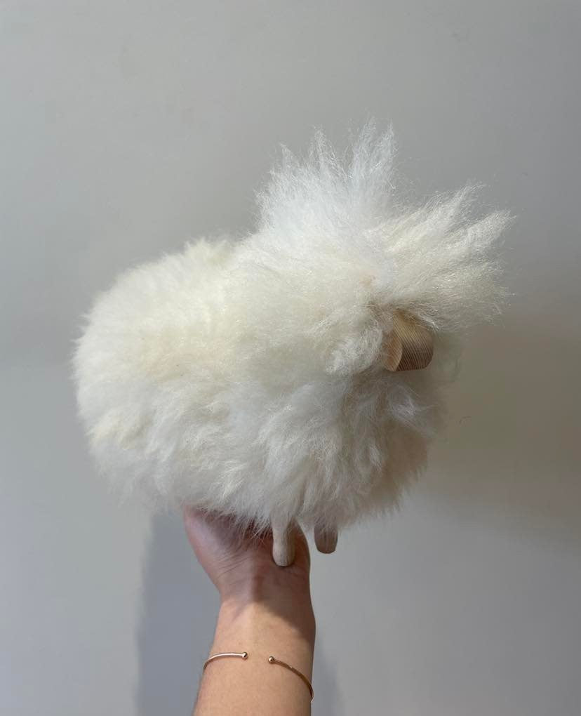 Décoration - Petit mouton en bois et laine - VTF