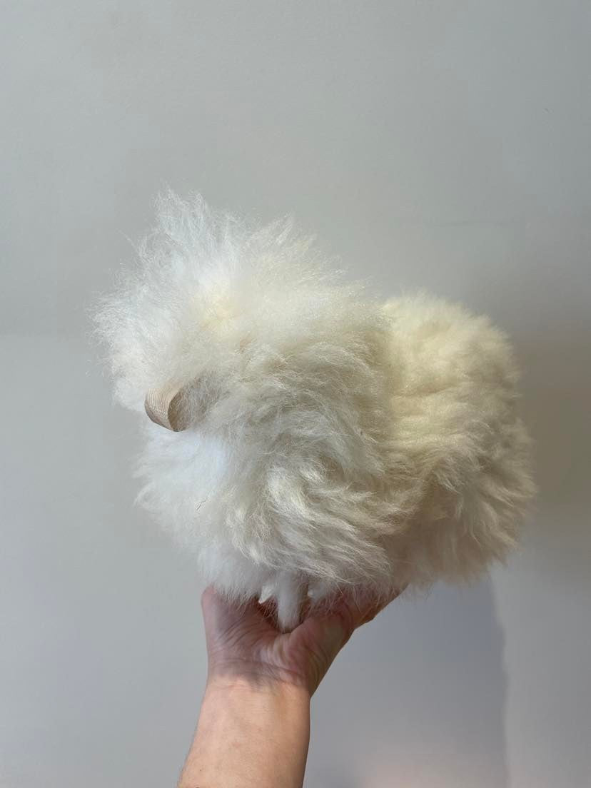 Décoration - Petit mouton en bois et laine - VTF