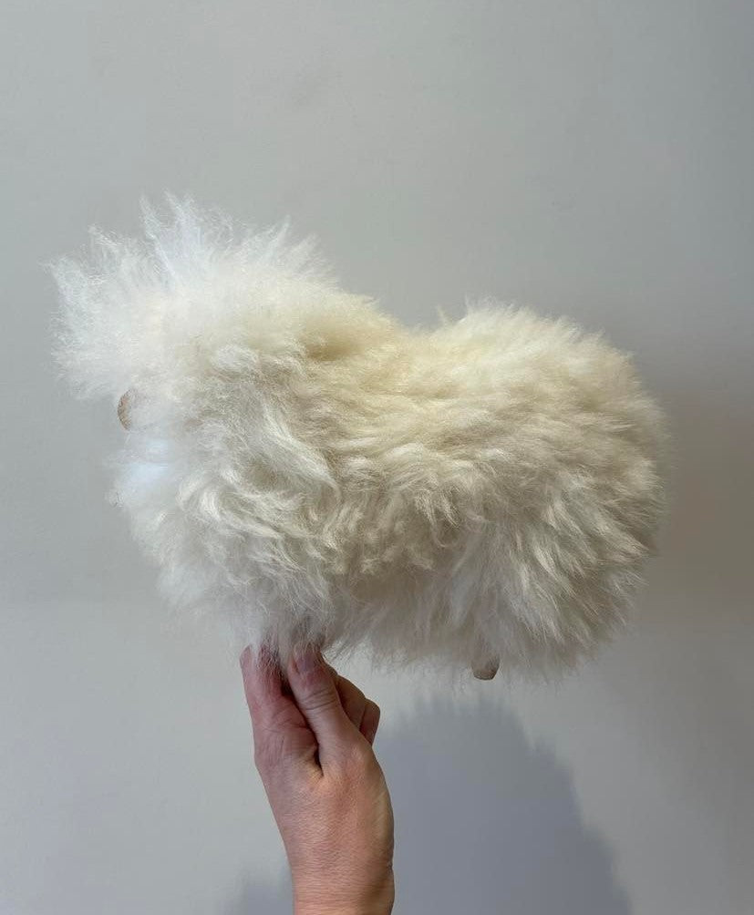 Décoration - Petit mouton en bois et laine - VTF