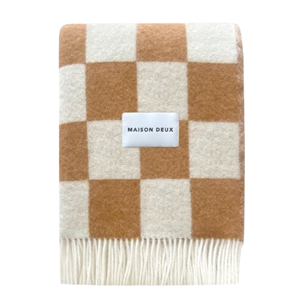 Décoration - Plaid | Checkerboard Marron - Maison Deux