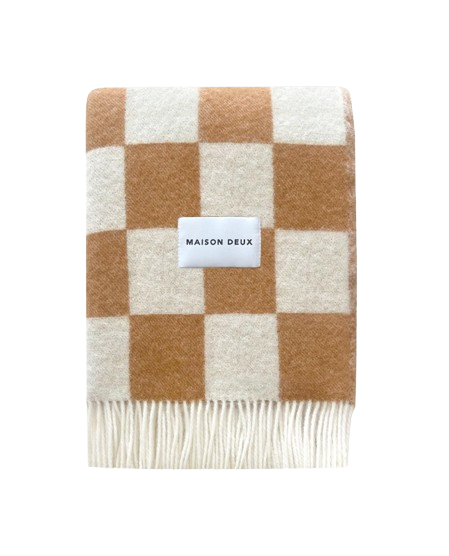 Décoration - Plaid | Checkerboard Marron - Maison Deux