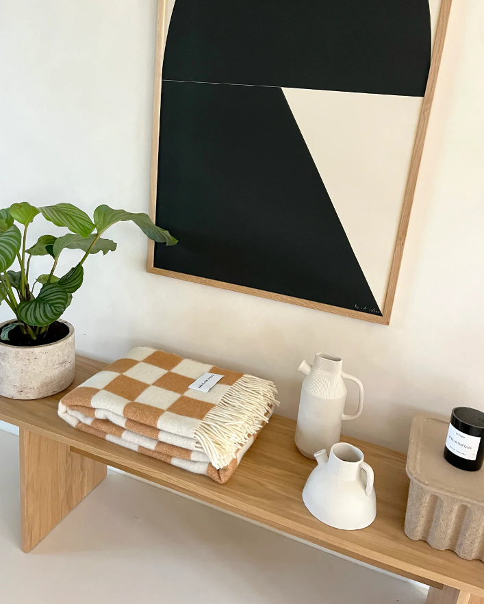 Décoration - Plaid | Checkerboard Marron - Maison Deux