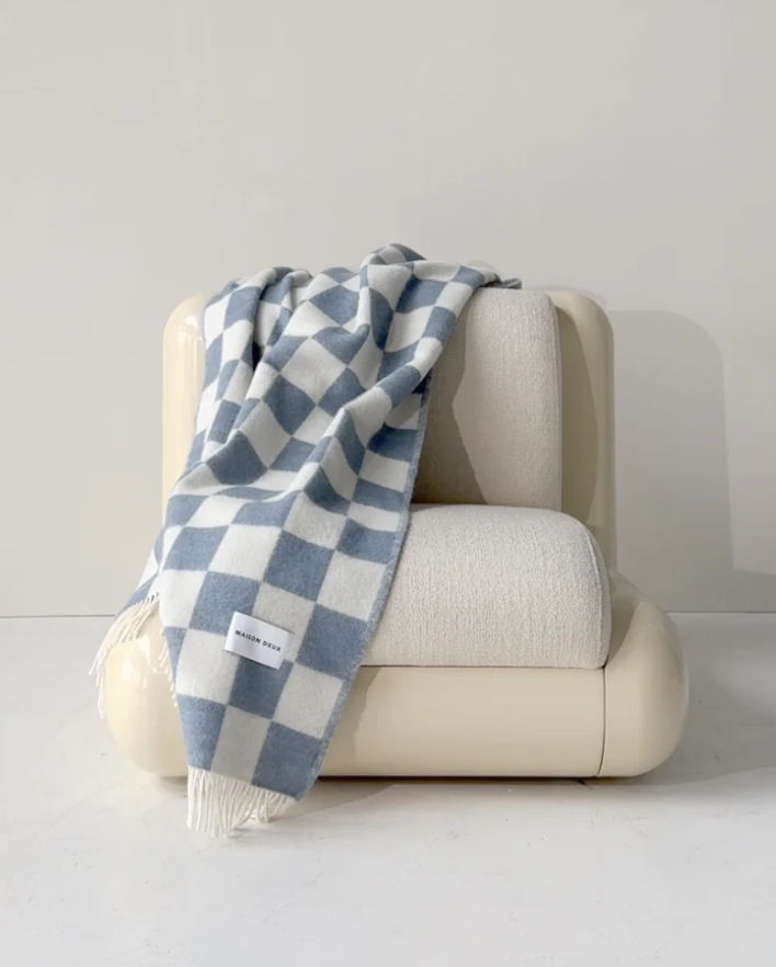 Décoration - Plaid | Checkerboard Marron - Maison Deux