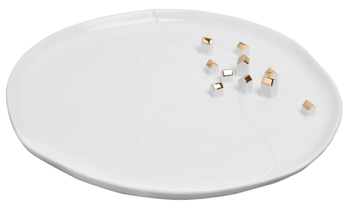 Décorations de Noël - Assiette en porcelaine | Village - Räder