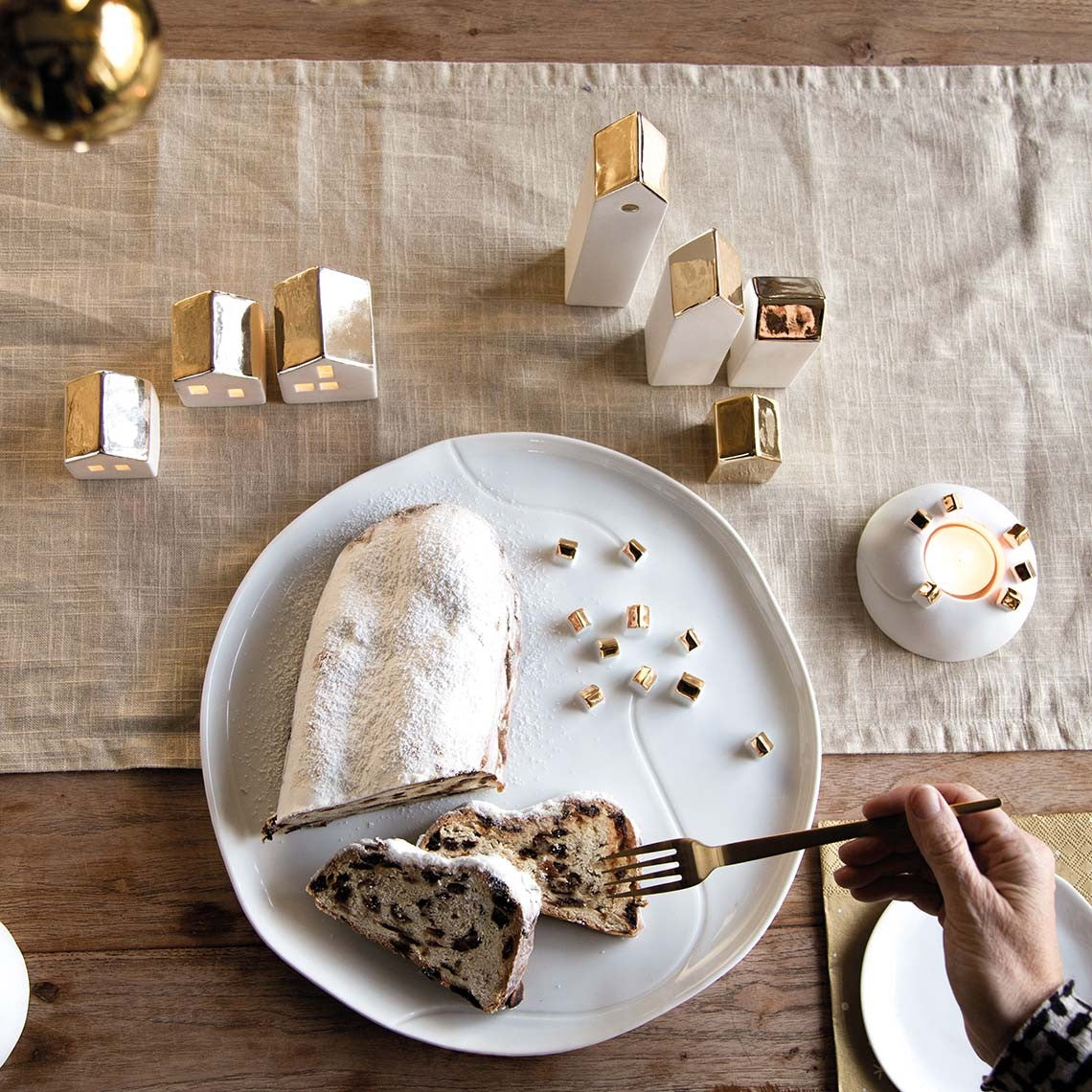 Décorations de Noël - Assiette en porcelaine | Village - Räder