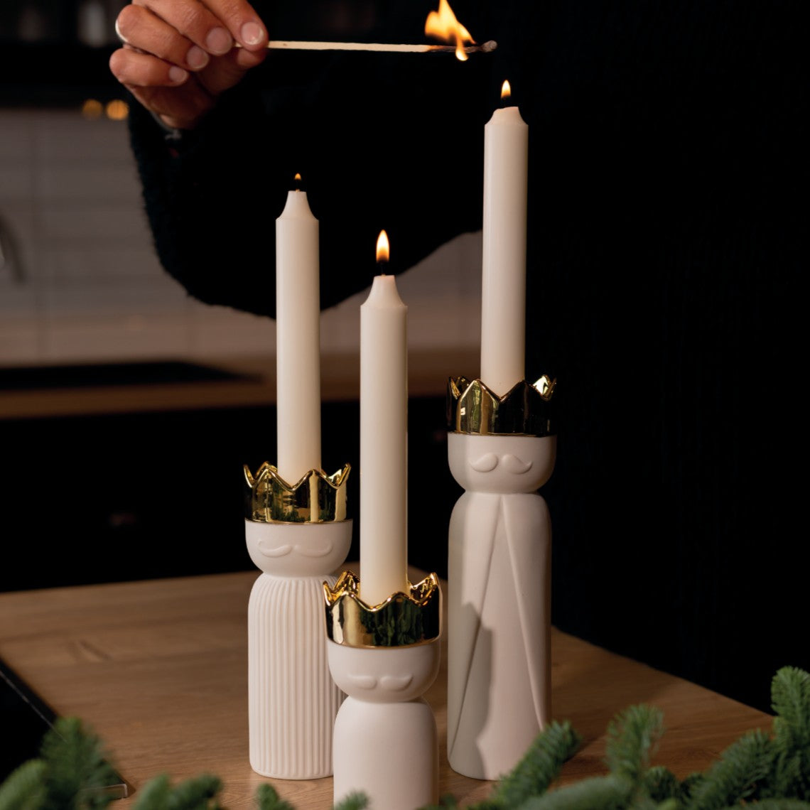 Décorations de Noël - Bougeoir | Rois mages | Melchior - Räder