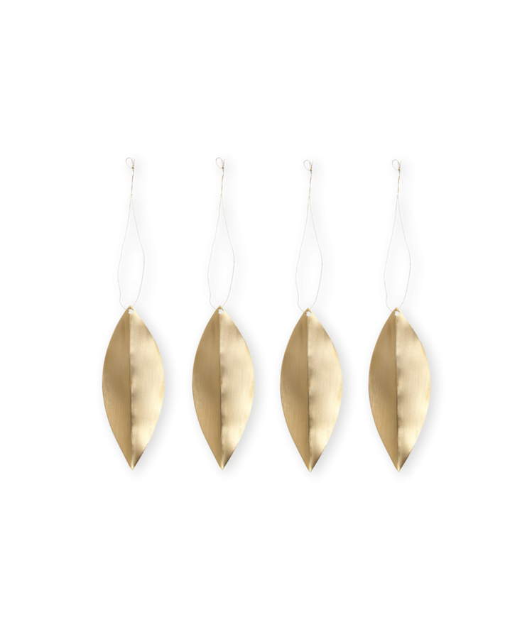 Décorations de Noël - Décoration de Noël Leaf Ornaments | Set de 4 - Ferm Living